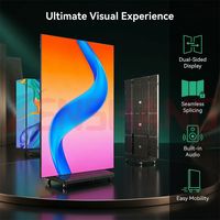 Letrero LED Plegable de Aluminio Fundido a Presión con Unión sin Costuras, Pantalla Publicitaria LED Inteligente de Tres Pliegues para Ferias Comerciales y Tiendas Minoristas