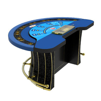 YH Luxueux Black Jack Gamble Table Casino Mesa De Blackjack Poker Table Avec Chips Plateau Repose-pieds