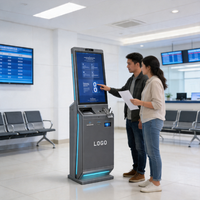 Kiosque numérique en libre-service avec écran tactile, terminal d'information et de paiement pour la vente au détail