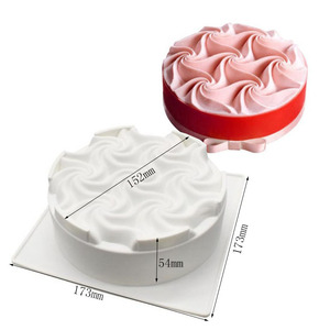 Round Water Ripple <b>Silicone</b> Cake Mold For Mousse Chiffon Chocolate Cheese Ice Cream DIY <b>Baking</b> 1 Piece - Product Image 4