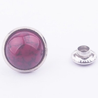 Tachuelas Decorativas de 10mm con Diseño de Hongo en Turquesa Sintética, Remaches de Doble Cara para Manualidades, Costura y Accesorios para Bolsos
