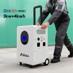 Station d'alimentation portable 3000W pour usage domestique, batterie lithium-ion 5KWH 4KWH, générateurs solaires rechargeables d'urgence - Product Image 2