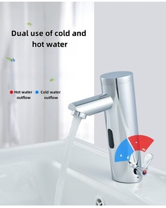 Grifo <span class=keywords><strong>de</strong></span> lavabo infrarrojo inteligente eléctrico moderno <span class=keywords><strong>de</strong></span> un solo orificio, grifo <span class=keywords><strong>de</strong></span> <span class=keywords><strong>agua</strong></span> fría/caliente sin contacto <span class=keywords><strong>con</strong></span> <span class=keywords><strong>precio</strong></span> <span class=keywords><strong>de</strong></span> núcleo <span class=keywords><strong>de</strong></span> válvula <span class=keywords><strong>de</strong></span> cerámica - Product Image 4