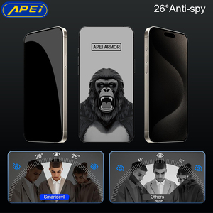 APEI ARMOR 26 °   Protector de Pantalla de Vidrio Templado <span class=keywords><strong>Gorilla</strong></span>, Anti-Espionaje, Privacidad, Dureza 9H, Cobertura Total, 2.5D, Anti-Rayones - Product Image 3