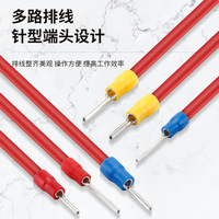Borne à aiguille pré-isolée en cuivre étamé, gamme de câbles de 0,5 à 6,0 mm², connecteur de borne à broche en cuivre pour câblage de commande