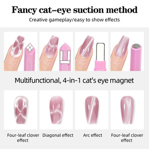 Outil magnétique multifonctionnel 4-en-1 pour nail art œil de chat, bâtonnet magnétique pour vernis gel UV œil de chat - Product Image 3