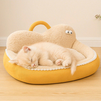 SUREWALHOME Lit pour animaux de compagnie moelleux et confortable, canapé pour chien rectangulaire, coussin de sol pour animaux de compagnie avec base antidérapante
