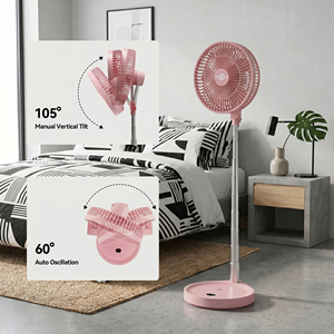 Ventilador <span class=keywords><strong>de</strong></span> Camping Eléctrico Recargable y Plegable con Control Remoto, Luces LED y Motor sin Escobillas - Ideal para Uso en Exteriores y Hoteles - Product Image 3
