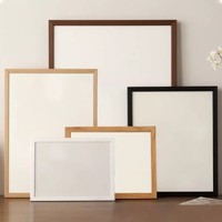 Marco de Fotos Minimalista y Ecológico de Tablero de Densidad Media para Montaje de Caligrafía y Pintura Rectangular A3/A4, Tamaño 4K