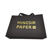 Sac fourre-tout personnalisé en papier kraft brun avec logo imprimé sur mesure, poignées en ruban, pour bijoux et vêtements