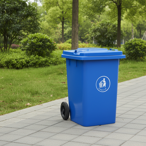 حاوية نفايات بلاستيكية مخصصة سعة 80 لتر، حاوية نفايات صغيرة رخيصة من البولي إيثيلين عالي الكثافة للترويج وإعادة التدوير مع عجلات - Product Image 6