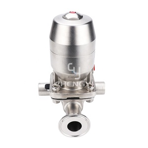 Chengyi thép không gỉ vệ sinh vô trùng t-loại ba cách van màng khí nén <span class=keywords><strong>DN25</strong></span>-<span class=keywords><strong>DN25</strong></span> phù hợp với CE - Product Image 1