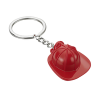 Porte-clés en alliage de zinc en forme de casque de pompier, médaille créative commémorative de la sécurité incendie, cadeau personnalisé avec logo