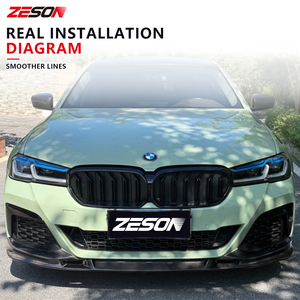 Lame de pare-chocs avant monobloc brillante en fibre de carbone véritable style 3D pour <span class=keywords><strong>BMW</strong></span> Série 5 G30 G38 LCI 530i 540i M Sport <span class=keywords><strong>2021</strong></span>+ - Product Image 6