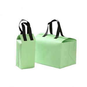 Custom Disposable Aluminum Foil Non Woven Portable Cooler Takeaway Tote Cold&Hot Drink Food Delivery Thermal Insulated Lunch Bag - Product Image 1