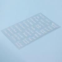 Hojas de Etiquetas Adhesivas Transparentes Personalizadas, Resistentes al Agua, con Corte de Beso, Tamaño A5 A6, Hoja de Etiquetas Adhesivas de PET con Corte de Beso