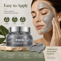 Masque facial en argile hydratant anti-rides au collagène FDOB - Éclaircissant et raffermissant pour tous types de peaux, format familial jumbo
