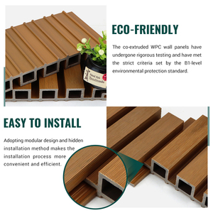 Bền bên ngoài tường Bảng điều khiển chống ẩm trang trí <span class=keywords><strong>Out</strong></span> <span class=keywords><strong>Side</strong></span> WPC <span class=keywords><strong>Panel</strong></span> tường - Product Image 2