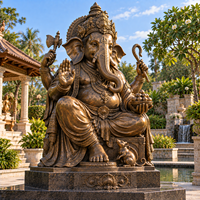 Statue de Ganesha en bronze, grande taille, faite à la main, de haute qualité, en laiton, pour le dieu hindou Ganesha
