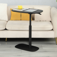 Meubles de bureau debout réglables ADA Bureau pivotant à 360 ° avec élévateur à gaz pneumatique, table d'ordinateur portable stable et portable