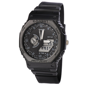 Montre LASIKA W-F147D <span class=keywords><strong>K</strong></span>-Sport <span class=keywords><strong>Ana</strong></span> Digi avec lunette octogonale, résistante à l'eau, rétroéclairage LED, alarme, chronomètre, TPU, pour homme - Product Image 5