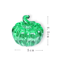Figurine citrouille en verre transparent effet cristal sablé, 5,5 cm, décor d'Halloween, presse-papiers artisanal, centres de table pour la maison, économique