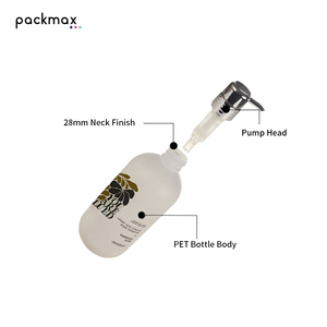400ml White PET Round Shoulder Bottom Thickened Pump Sprayer <b>Shampoo</b> Bottle-High End Hair Lotion Custom Wholesale - Product Image 2