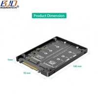 Tarjeta Adaptadora de Expansión U.2 SFF-8639 a M.2 Key M/B+M para SSD + Carcasa de Plástico para SSD NVME SATA 2230 2242 2260 2280