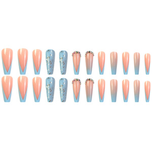 XXL Long Press On Nails Chrome Metallic Nuevo diseño Venta al por mayor Press On Nails - Product Image 2