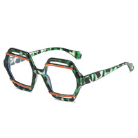 2026 Neue Designer Sechseckige Brillengestelle für Damen Blaulichtfilter-Brille Unisex Computer-TV-Dekoration Klare Brillen