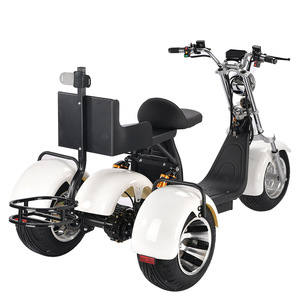 इलेक्ट्रिक थ्री व्हीलर ओपन गोल्फ कार्ट का निर्यात 60 वी 3000 डब्ल्यू 2-यात्री 30 किमी रेंज वयस्क अवकाश स्कूटर - Product Image 5