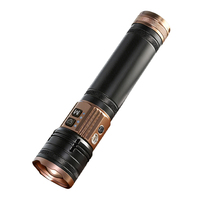 Linterna Táctica de Alta Potencia, Aleación de Aluminio, Recargable por USB Tipo-C, Resistente al Agua IP54, Alto Lumen, 7 Colores Ajustables
