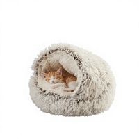 Nouveau Nid pour Chat en Peluche Hiver Détachable, Lit Doux en Coton pour Animaux de Compagnie, Idéal pour la Chambre et le Salon