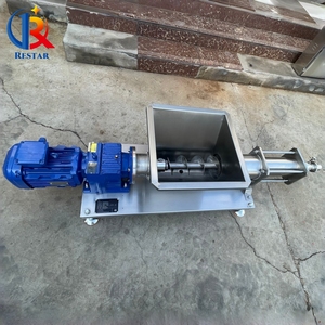 Pompe à vis de transfert alimentaire grande capacité pour confiture de fruits, pulpe et miel, avec trémie d'alimentation - Product Image 1