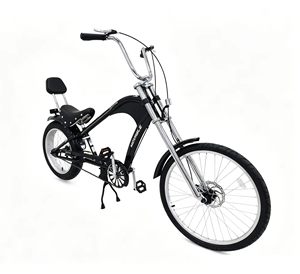 Vélo <span class=keywords><strong>Chopper</strong></span> 20"-24" pour Hommes, Vélo Cruiser Style Rétro, Vélo de Plage, Vélo <span class=keywords><strong>Chopper</strong></span> Type Moto - Product Image 4