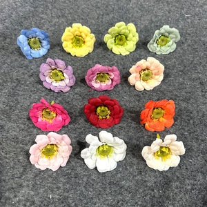 ดอกเบญจมาศประดิษฐ์จากผ้าไหมสำหรับตกแต่งงานแต่งงาน ทำกิ๊บติดผม งานฝีมือ และตกแต่งบ้าน - Product Image 2