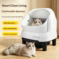 Kotak Pasir Kucing Otomatis Pintar Desain Terbuka Dapat Dilepas Dicuci Kontrol WiFi APP Ruang Luas pp Pasir Untuk Banyak Kucing