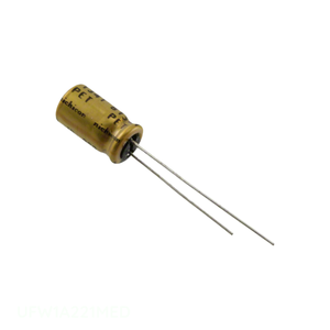 Distributeur agréé UFW1A221MED 220 uF CAP ALUM 220UF 20% 10V RADIAL TH Condensateur traversant - Product Image 1