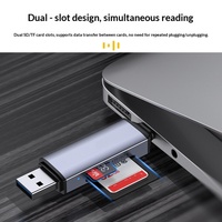 Lecteur de cartes multifonction X0111 pour smartphones, ordinateurs, tablettes ; double emplacement SD/TF prenant en charge des vitesses de lecture simultanées de 200 Mo/s