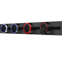 Multiprise sur rail en alliage d'aluminium 8000W 32A, norme UK/UN/EU, pour cuisine - Vente chaude et durable
