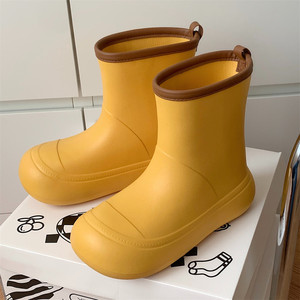 Sapatos de chuva ao ar livre impermeáveis estilo coreano INS para mulheres Soft Sole Fashion Casual Summer Water <span class=keywords><strong>Boots</strong></span>, estilo pai-filho - Product Image 1
