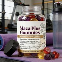 Complément alimentaire quotidien à base de plantes naturelles à croquer pour hommes et femmes, Gummies de Maca, Vitamines en gommes, Complément alimentaire en marque blanche OEM