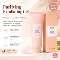 Gel exfoliant purifiant pour le visage 50g, éliminateur de peaux mortes, nettoyage en profondeur, gommage pour le visage et le corps, formule douce, rajeunissant, hydratant