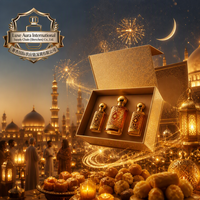Set de Regalo de Perfume de Lujo para Ramadán, Eau de Parfum y Loción Corporal, Aroma Floral Dorado, Unisex, Regalo Festivo, OEM ODM