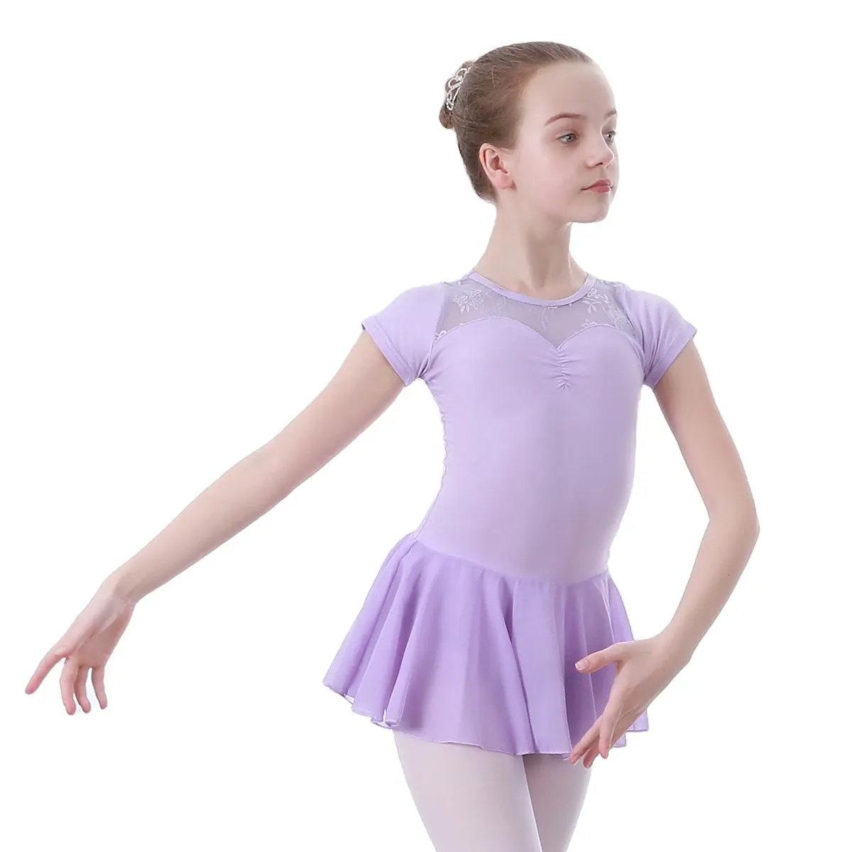 Costumi da ballo per bambini canottiera con gonna canotta per ragazze abbigliamento da danza classica body per bambini