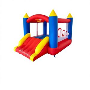 Château gonflable commercial en vinyle PVC de 0,55 mm avec souffleur d'air, capacité de 500 kg, installation facile - Product Image 1