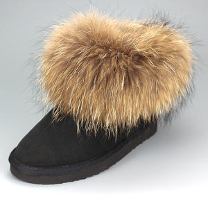 <span class=keywords><strong>Stivaletti</strong></span> Casual pelosi in vera pelle marrone naturale <span class=keywords><strong>con</strong></span> pelliccia di procione bordata da <span class=keywords><strong>uomo</strong></span> scarpe da neve invernali stivali per <span class=keywords><strong>uomo</strong></span> donna - Product Image 4