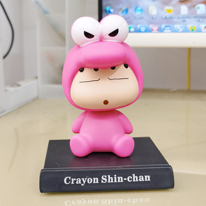 ตุ๊กตาโมเดลการ์ตูนอะนิเมะสุดสร้างสรรค์สีเทียนหน้าแข้ง, ตุ๊กตาน่ารักเขย่าหัวตุ๊กตาตกแต่งรถของเล่นของขวัญสำหรับเด็กผู้ชาย - Product Image 4