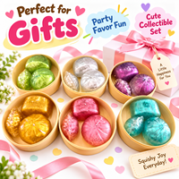 Vente en gros de jouets anti-stress en plastique, type boulette ou pain vapeur, souples à presser, créatifs, boîte mystère réaliste pour promotion