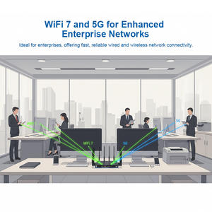 5G трехдиапазонный Wi-Fi 7 LTE роутер с поддержкой SIM-карты, портами 2.5G RJ45, OpenWrt, беспроводной Wi-Fi маршрутизатор BE19000 CPE для <span class=keywords><strong>IoT</strong></span> и корпоративного использования - Product Image 4